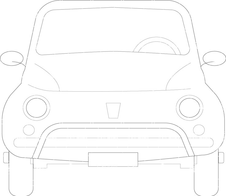 Italy Themed Graphic Collection - Retro Car Icon Vector